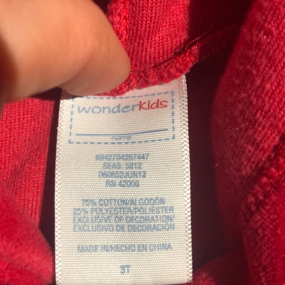 4/$20 Wonderkids Velour Lace Heart Hoodie Sz 3 - Picture 2 of 3